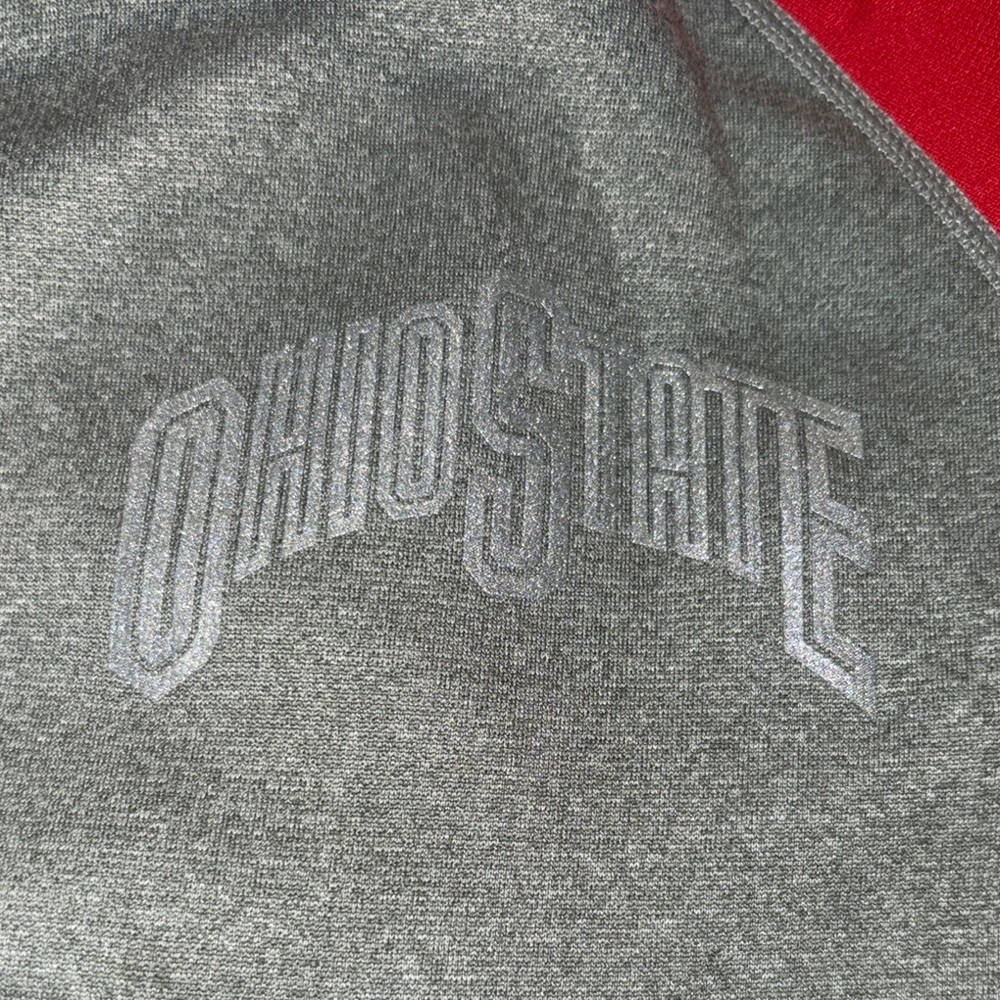 NWOT Ohio State Gray & Red Full Zippered Hoodie Sweatshirt